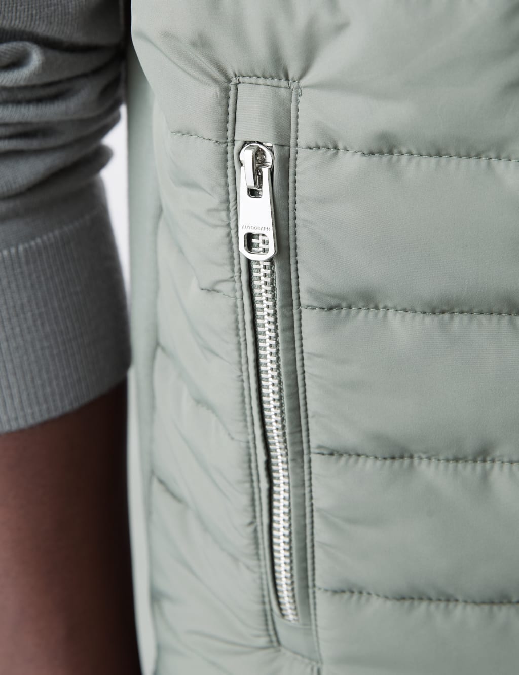 Cotton Rich Zip Up Quilted Gilet with Stormwear™ 5 of 6