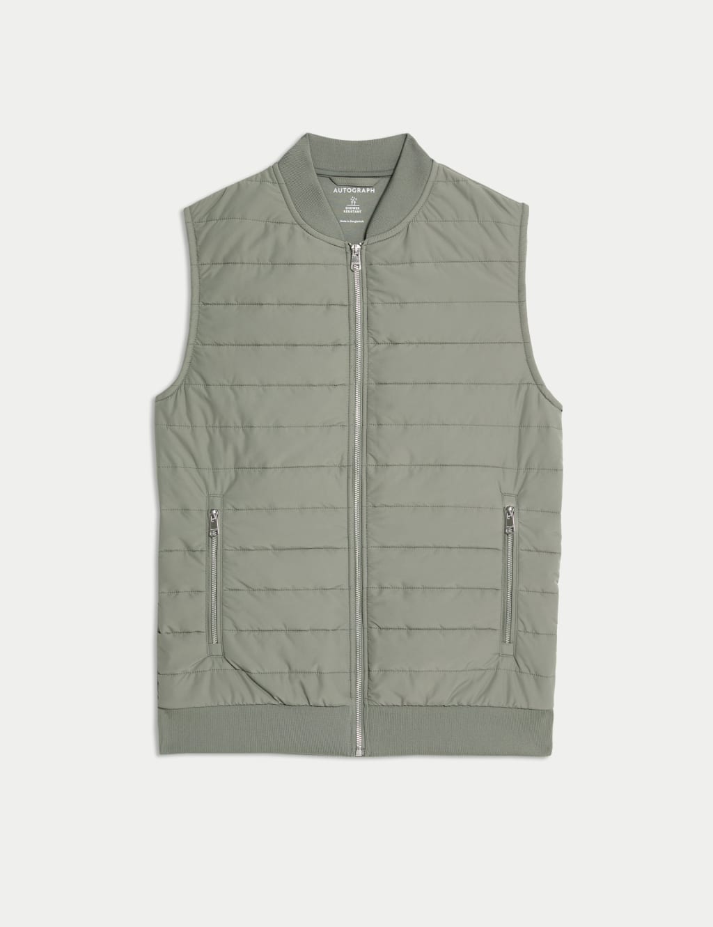 Cotton Rich Zip Up Quilted Gilet with Stormwear™ 2 of 6