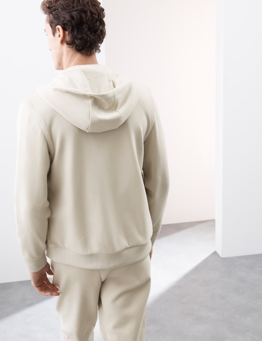 Cotton Rich Zip Up Hooded Jacket with Stormwear™