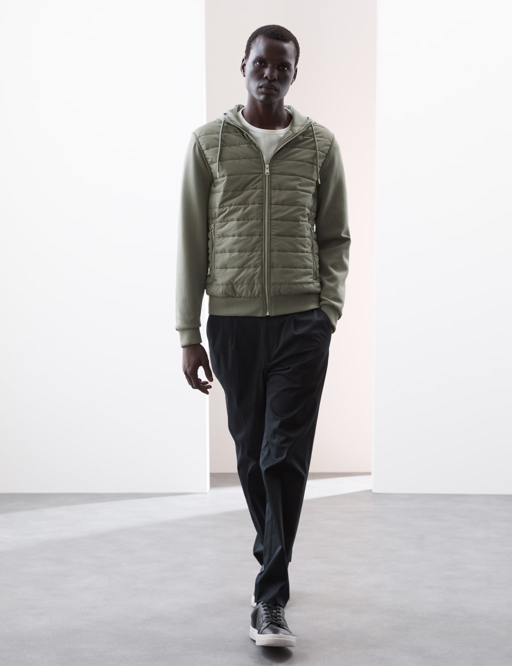 Cotton Rich Zip Up Hooded Jacket with Stormwear™ 1 of 7