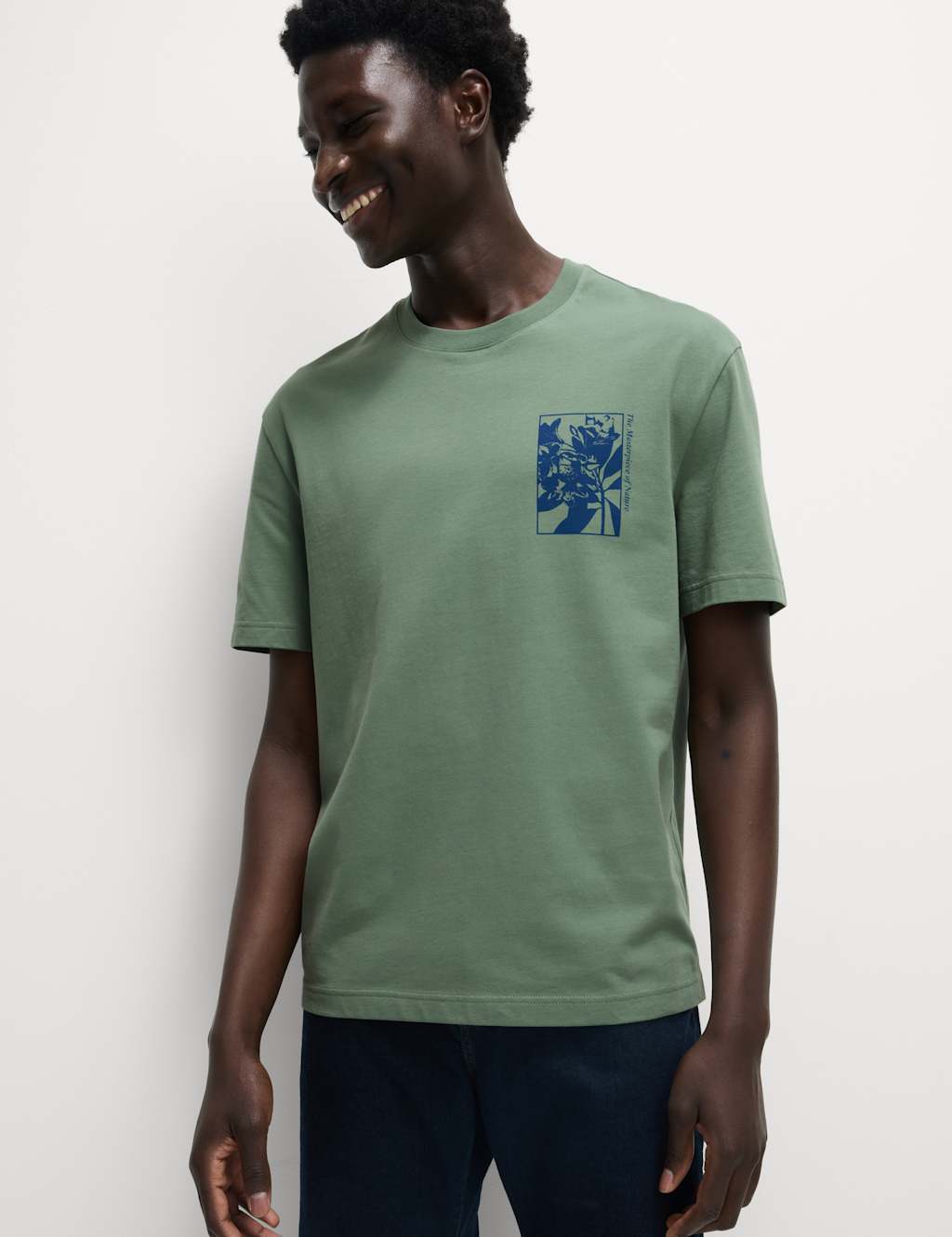 Pure Cotton Flower Graphic T-Shirt 3 of 6