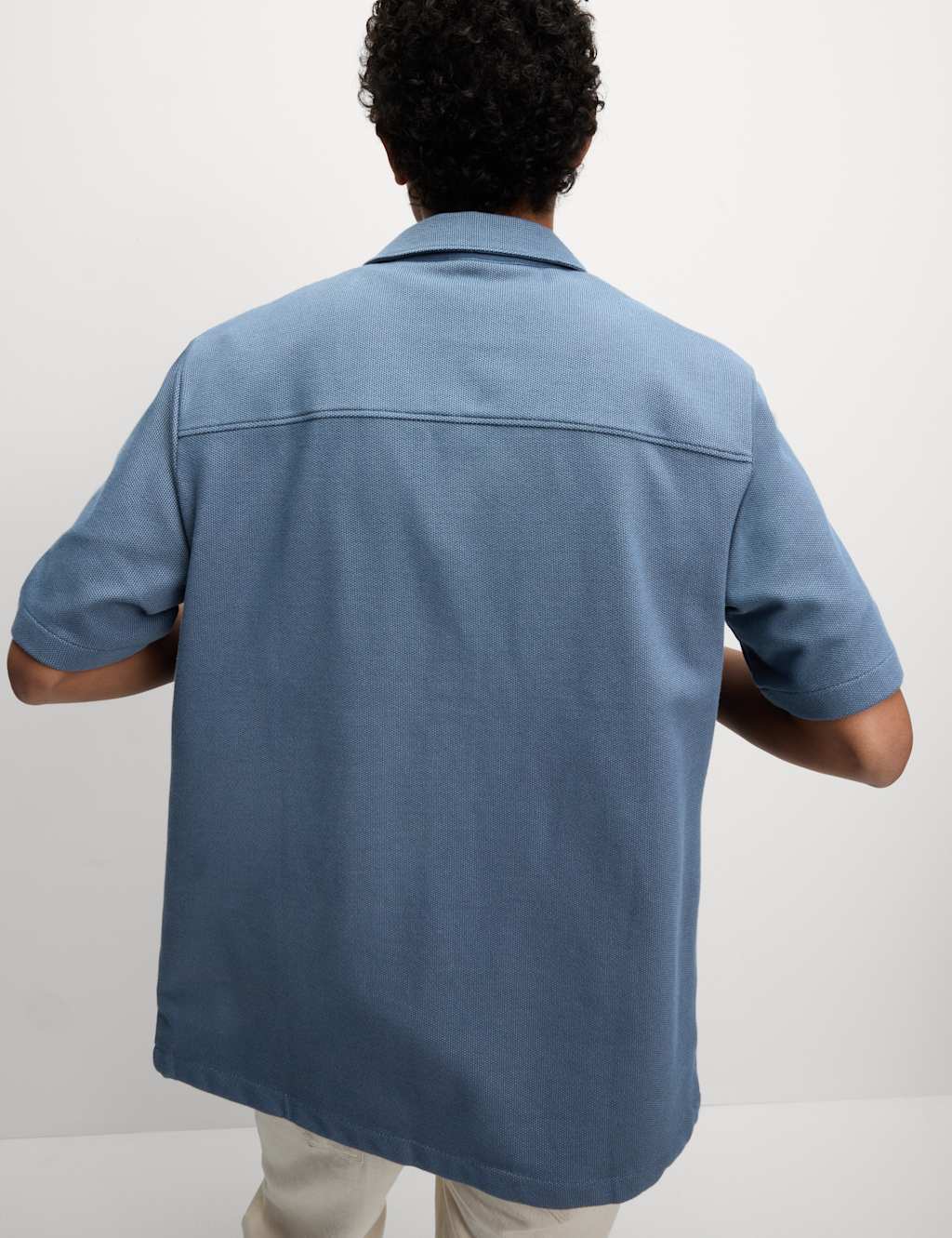 Cotton Blend Short Sleeve Overshirt 6 of 7
