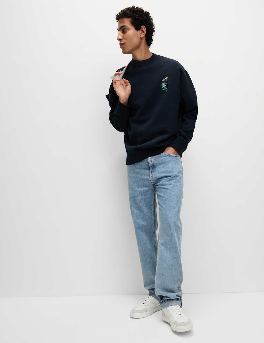 Pure Cotton Embroidered Sweatshirt 4 of 6