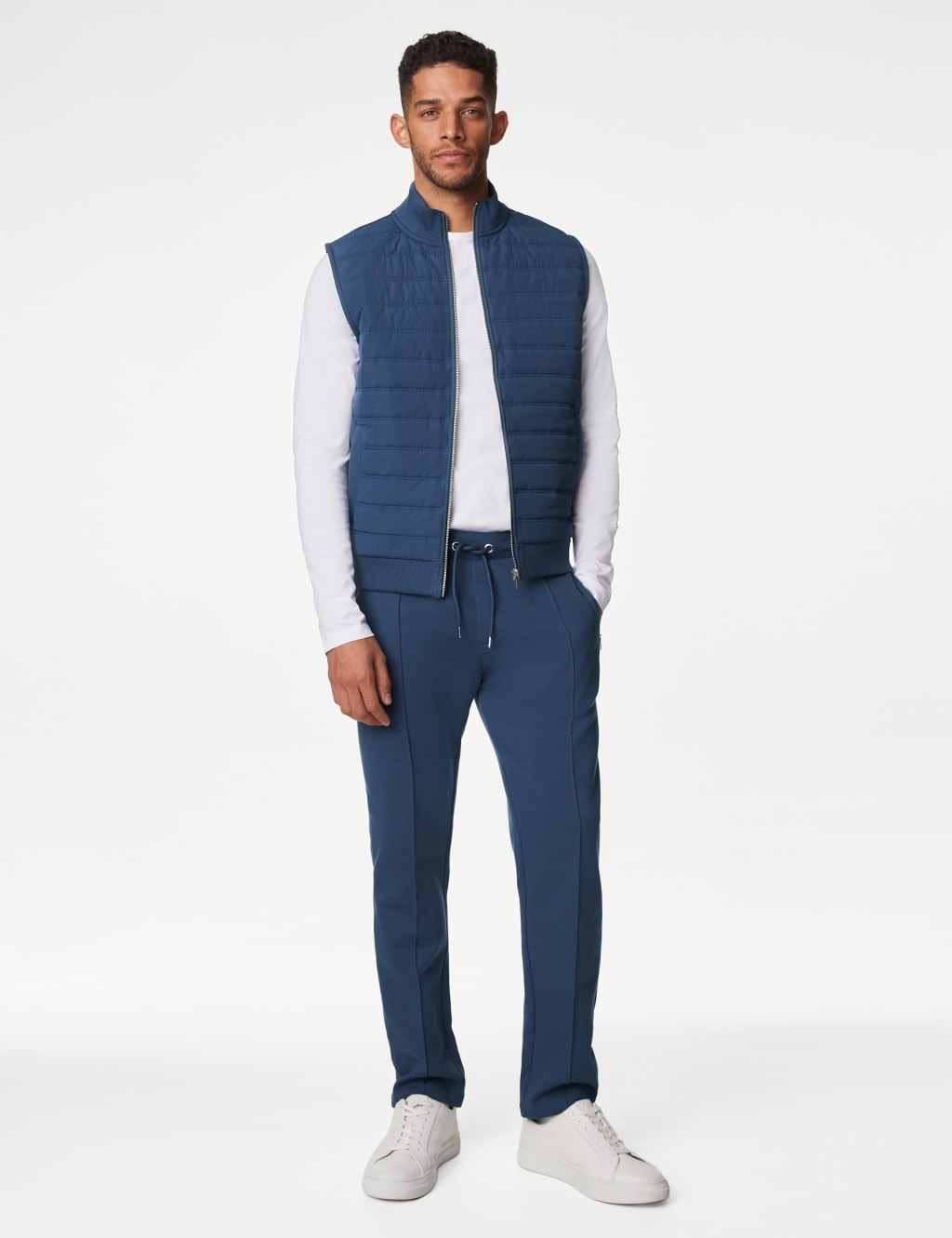 Cotton Blend Zip Up Gilet 3 of 6