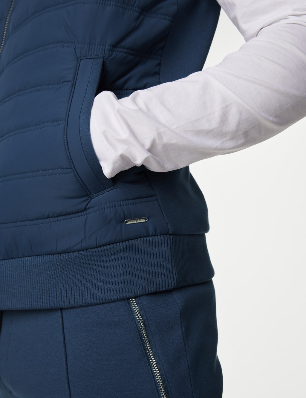Cotton Blend Zip Up Gilet 4 of 6