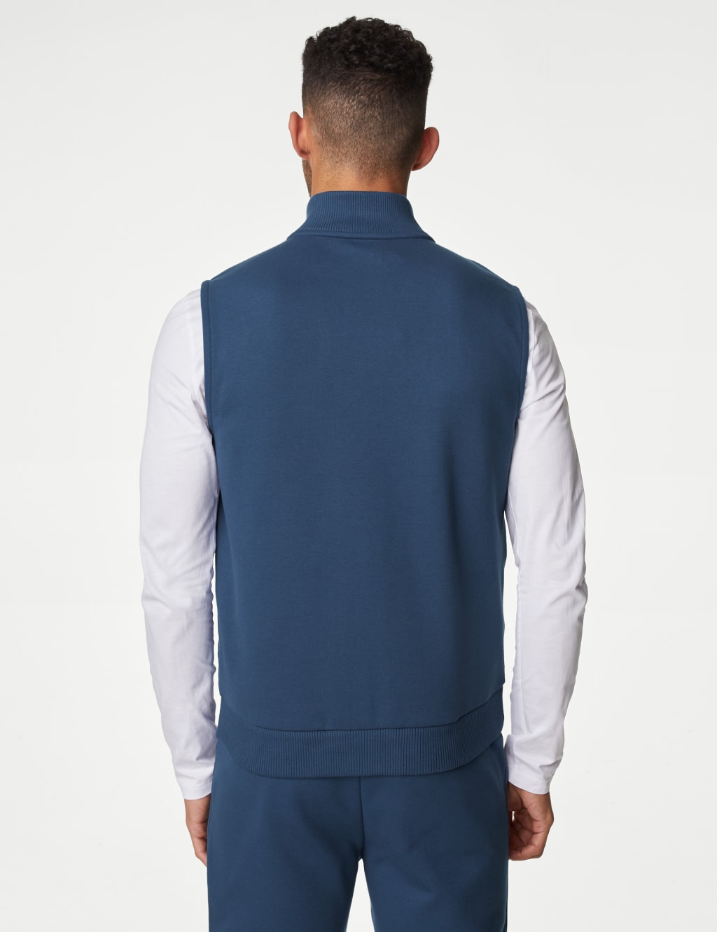 Cotton Blend Zip Up Gilet 5 of 6
