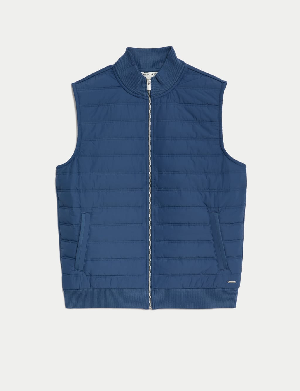 Cotton Blend Zip Up Gilet 2 of 6