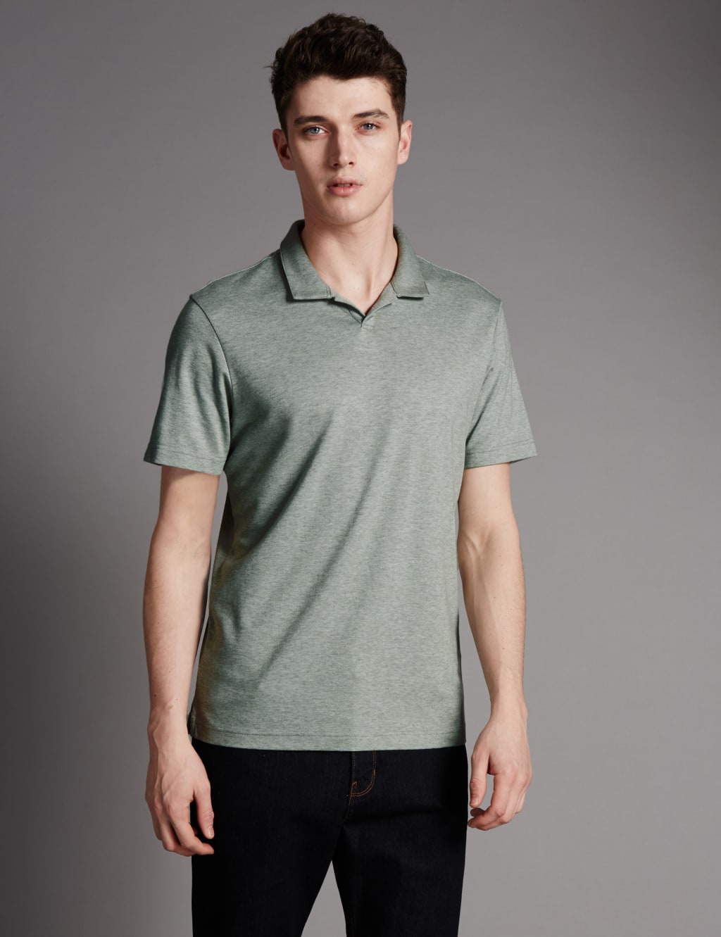 Supima® Cotton Trophy Neck Polo Shirt 1 of 3