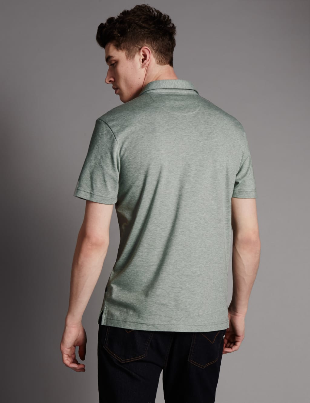 Supima® Cotton Trophy Neck Polo Shirt 3 of 3