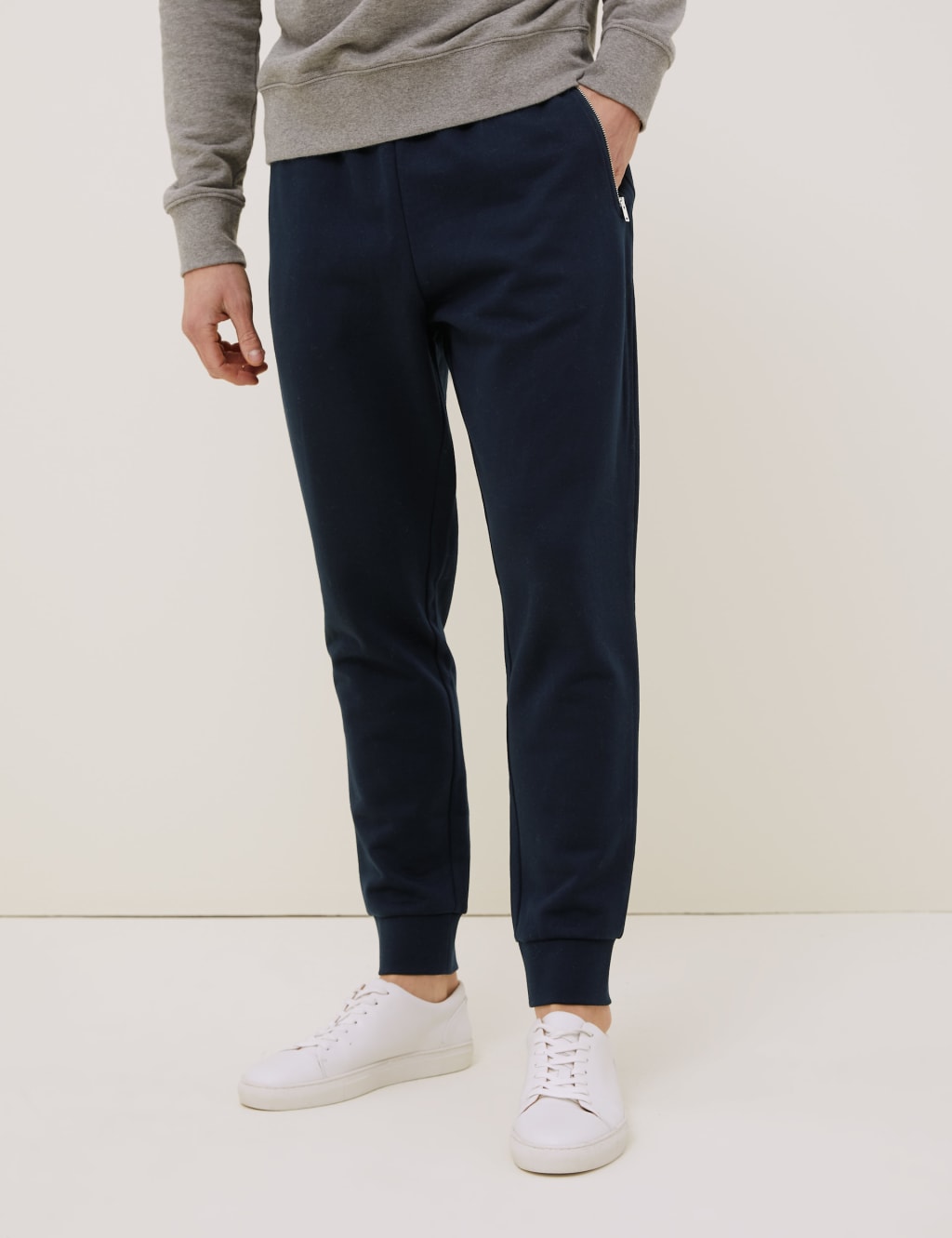 Cuffed Pure Cotton Smart Joggers 3 of 6