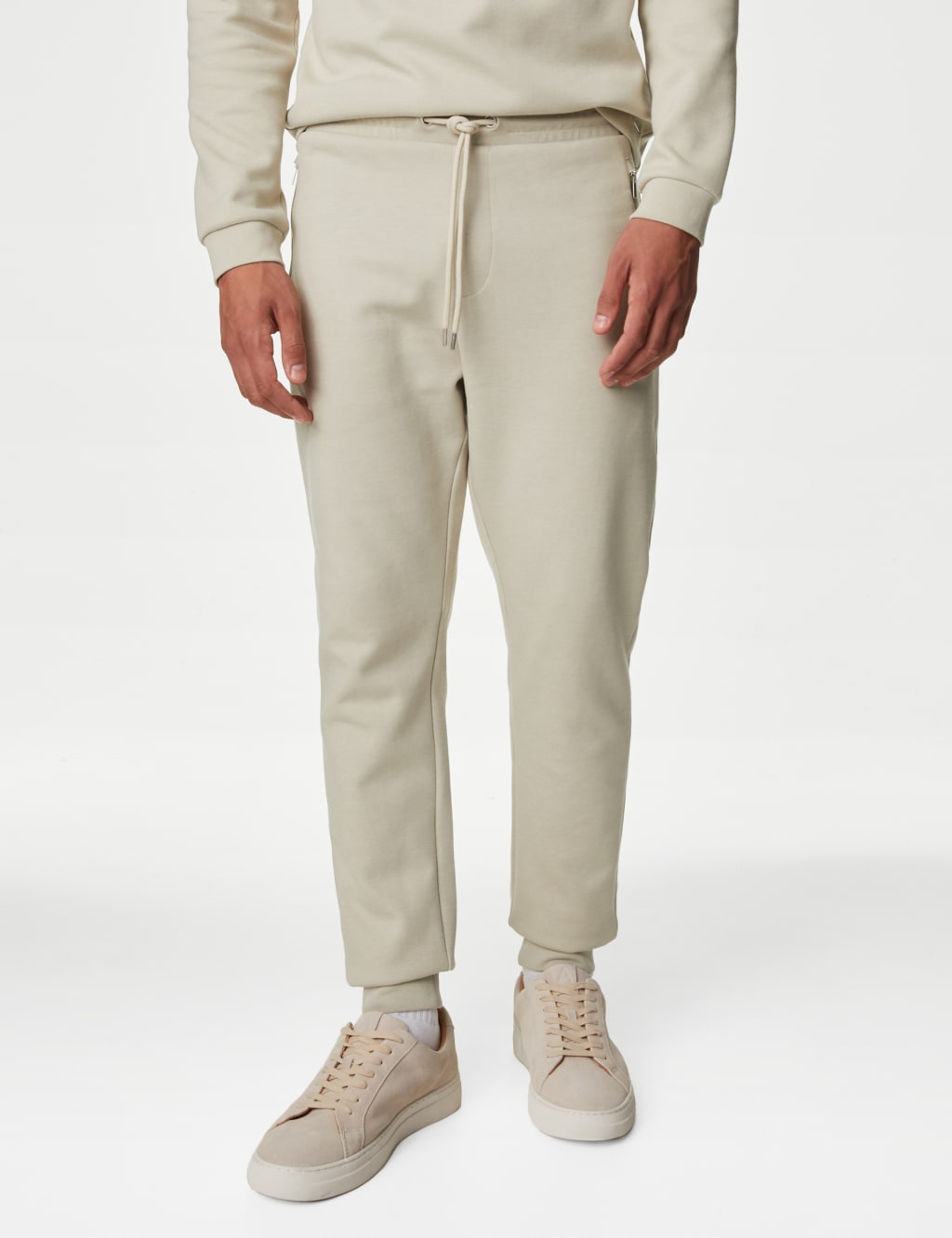 Cotton joggers with zip pockets outlet