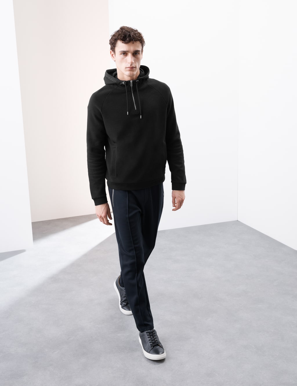 Cotton Blend Half Zip Hoodie 3 of 7