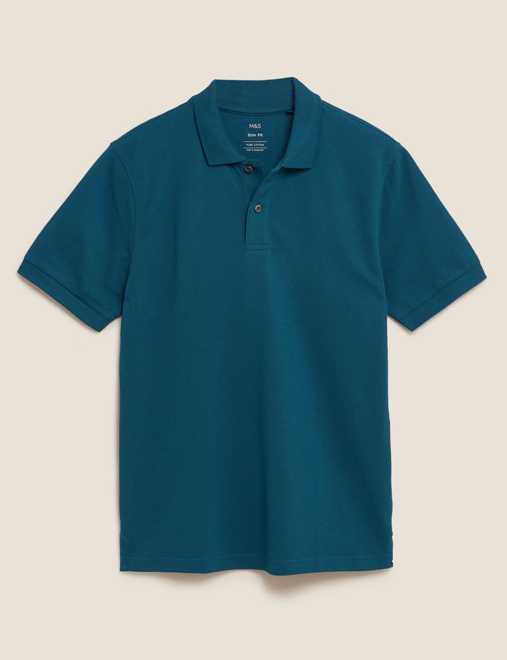 Slim Fit Pure Cotton Pique Polo Shirt 1 of 1