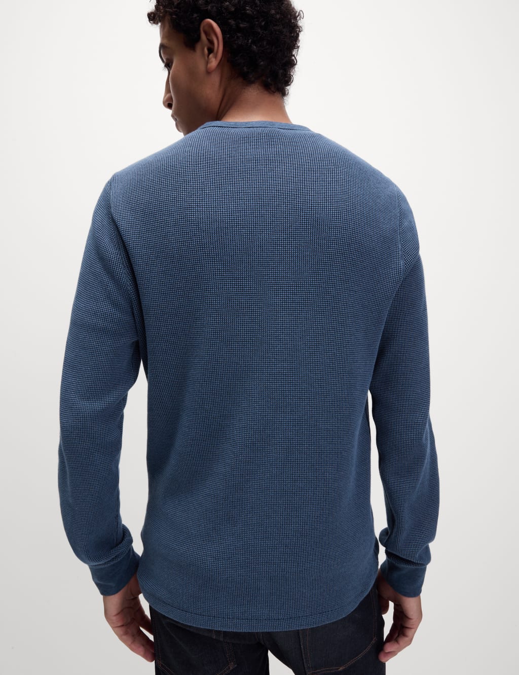 Pure Cotton 2-Tone Waffle Sweatshirt 5 of 5