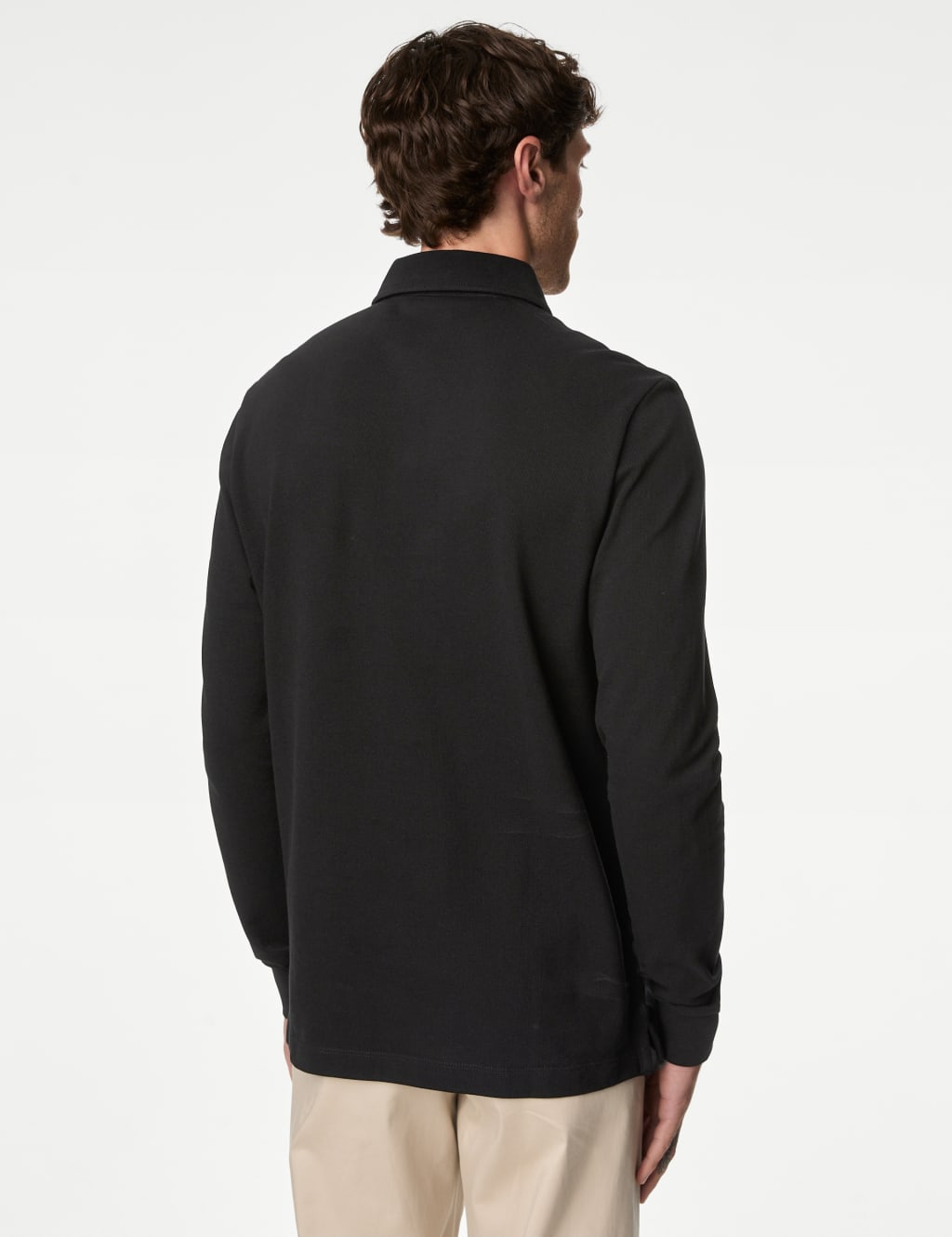 M and s mens long sleeve polo shirts new arrivals