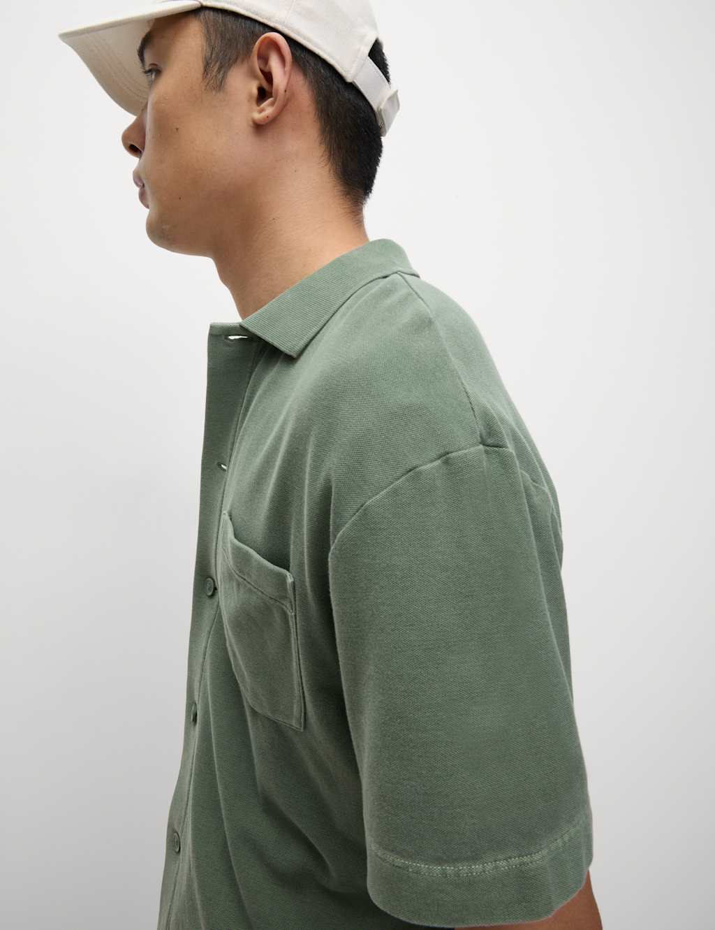 Relaxed Fit Pure Cotton Textured Polo Shirt 1 of 6