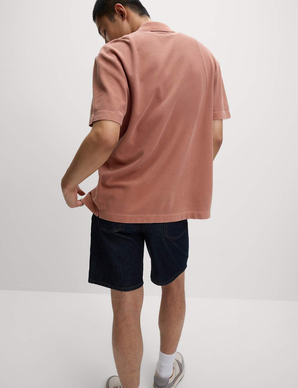 Relaxed Fit Pure Cotton Textured Polo Shirt 5 of 5