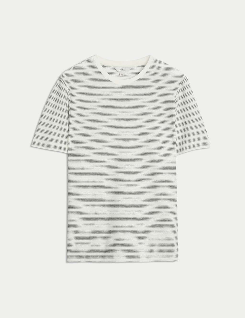 Cotton Linen Blend Striped T-Shirt 2 of 4