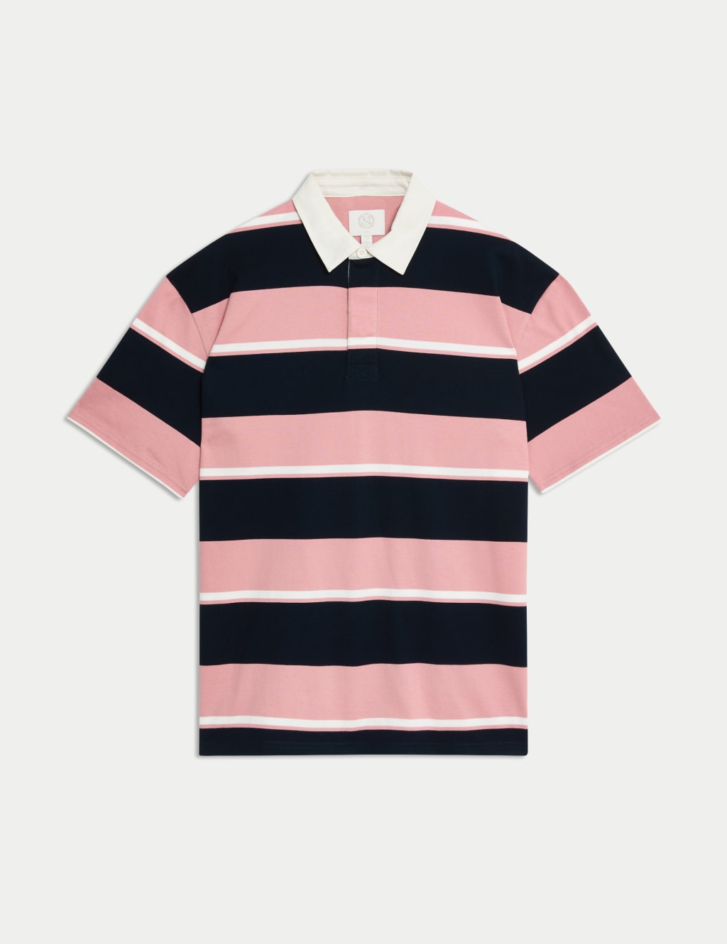 Oversized Pure Cotton Short Sleeve Rugby Shirt 2 of 5