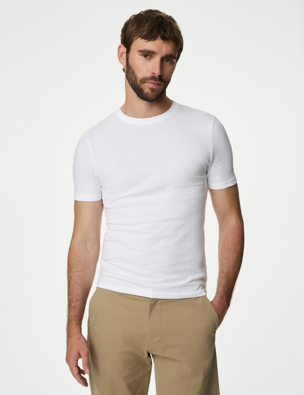 3pk Slim Fit Pure Cotton Crew Neck T-Shirts 3 of 5