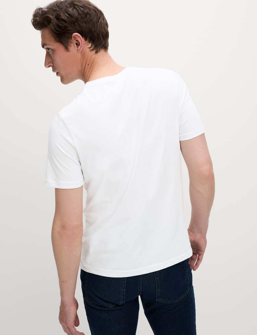 Plain white t shirt front and back v neck outlet