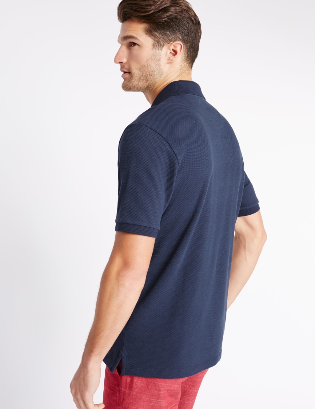 Pure Cotton Striped Polo Shirt 3 of 4