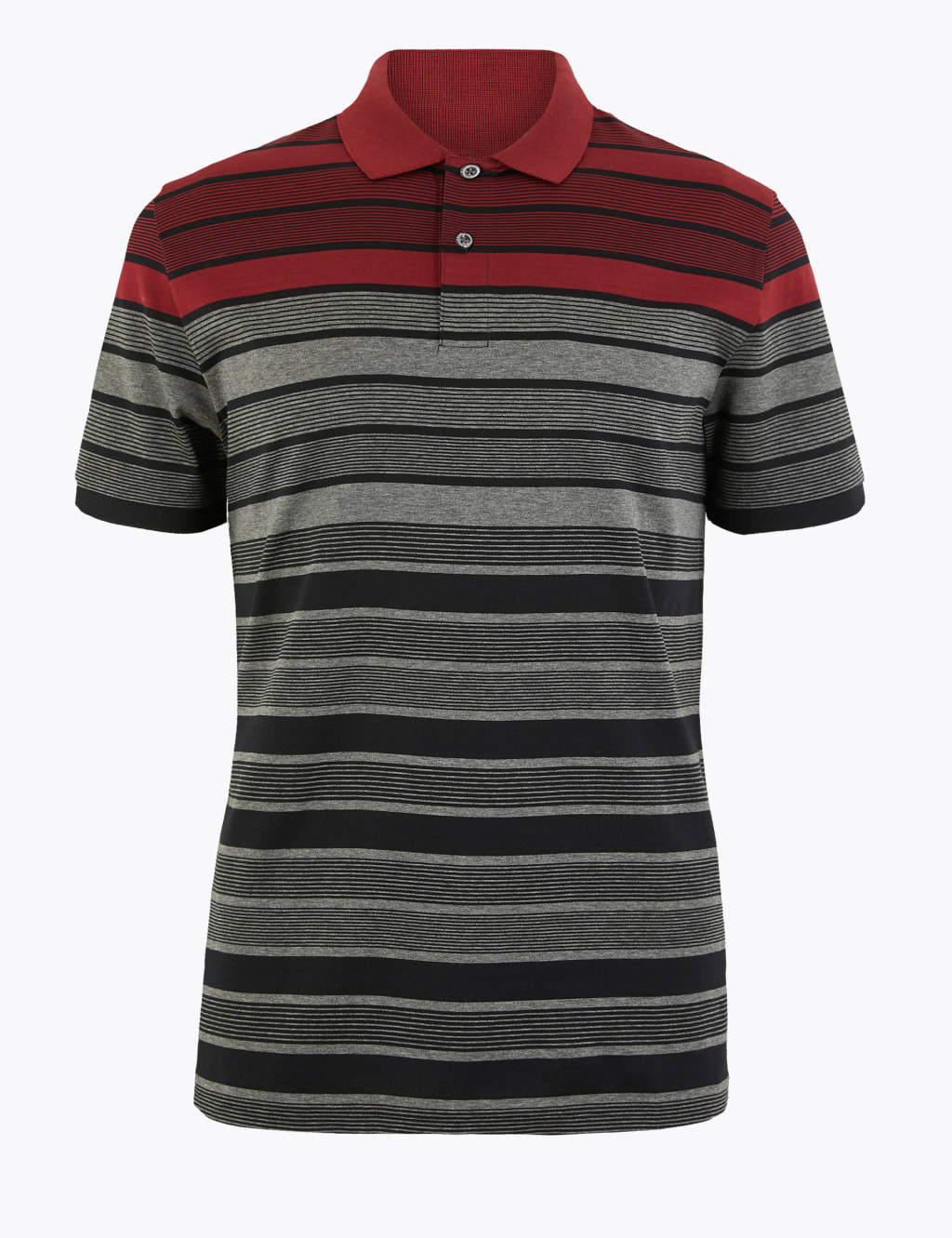 Pure Cotton Striped Polo Shirt 2 of 4