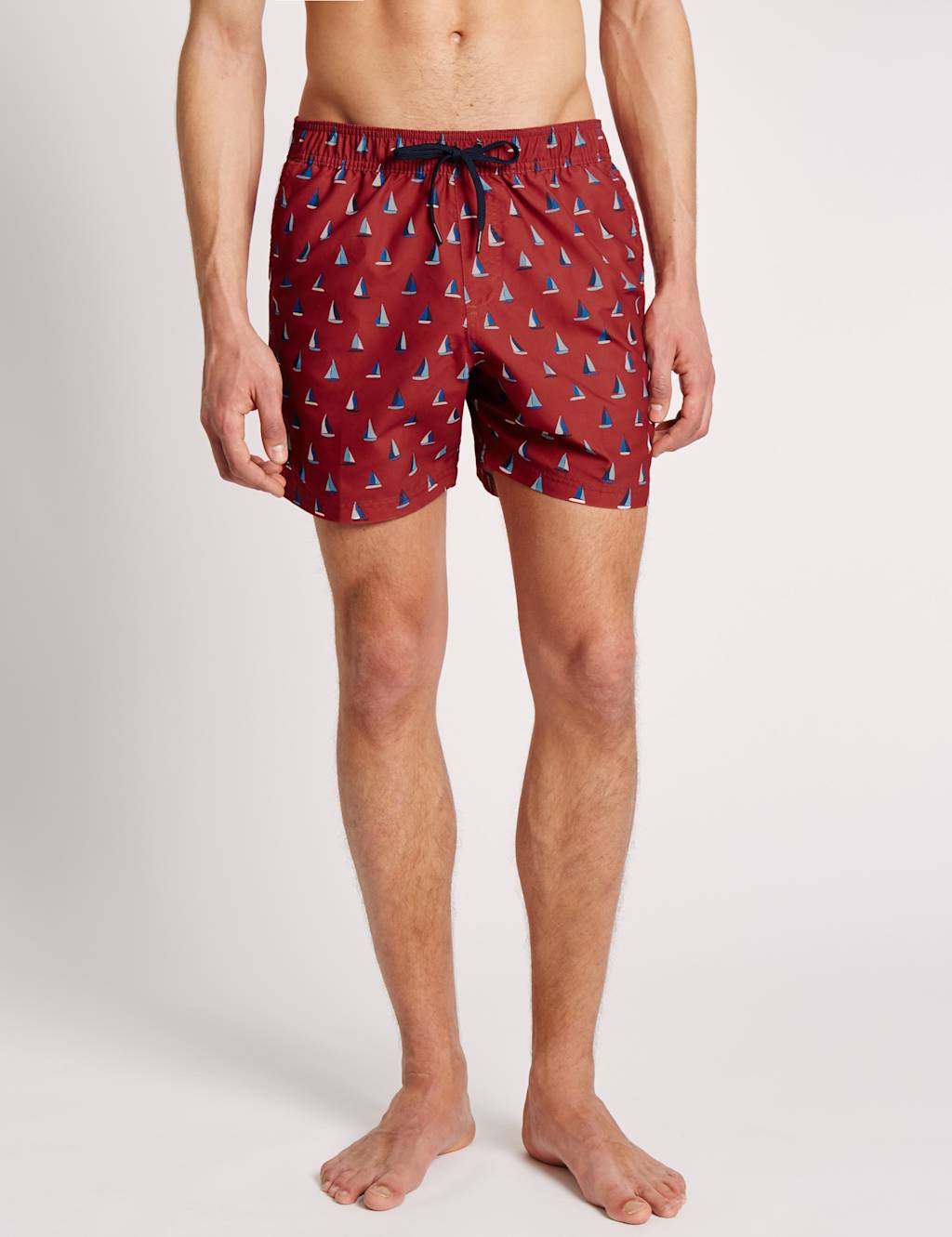 Quick Dry Boat Print Swim Shorts 1 of 3