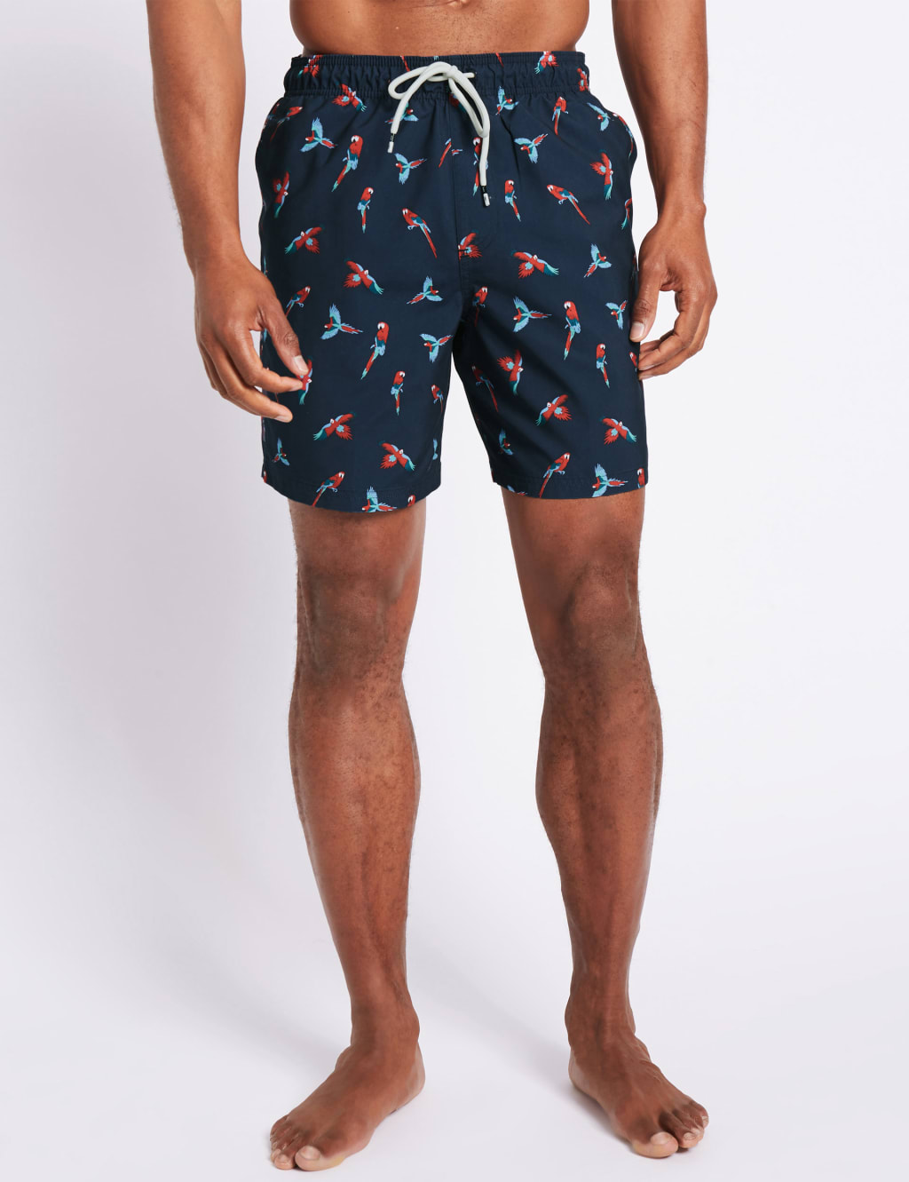 Parrot Printed Quick Dry Swim Shorts M S Collection M S