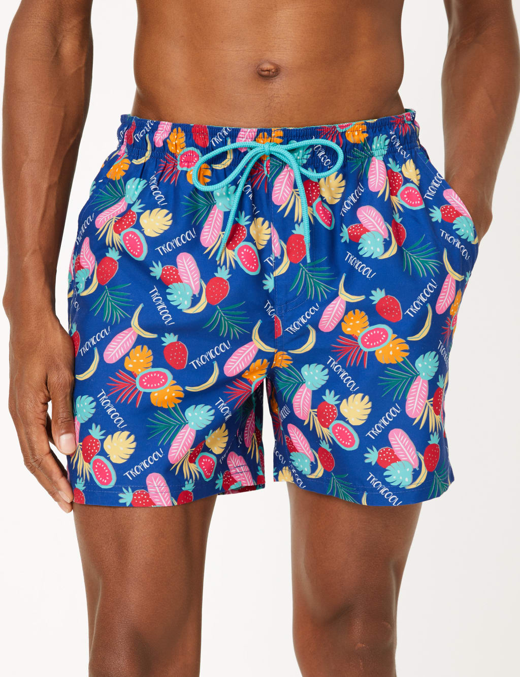 Quick Dry Tropical Print Swim Shorts 4 of 4