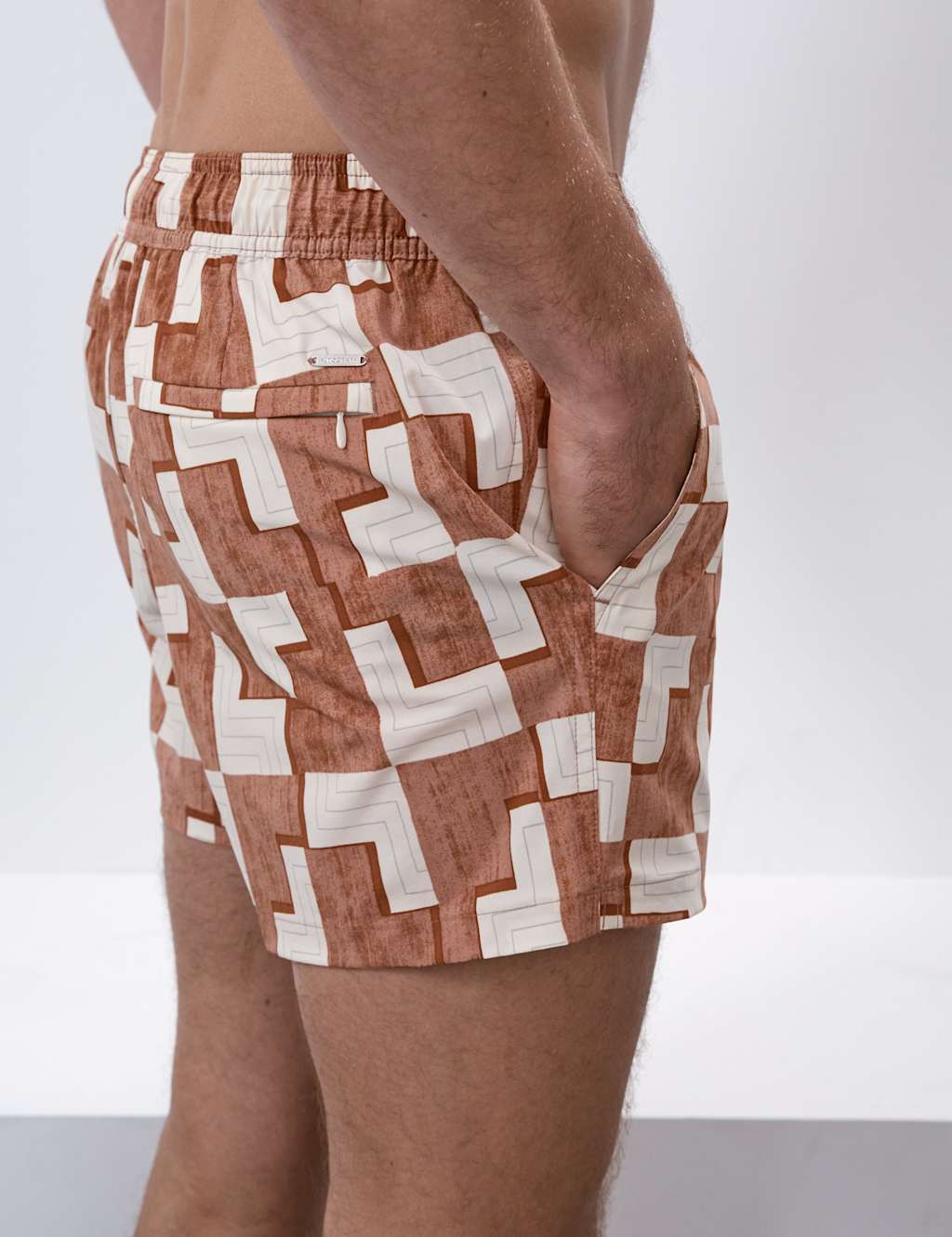 Quick Dry Stretch Geometric Print Swim Shorts 5 of 5