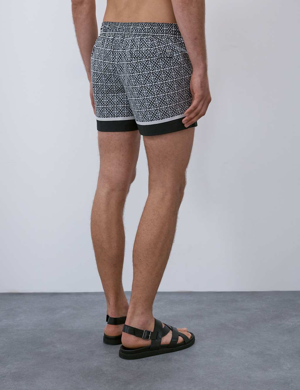 Quick Dry Stretch Geometric Print Swim Shorts 5 of 6