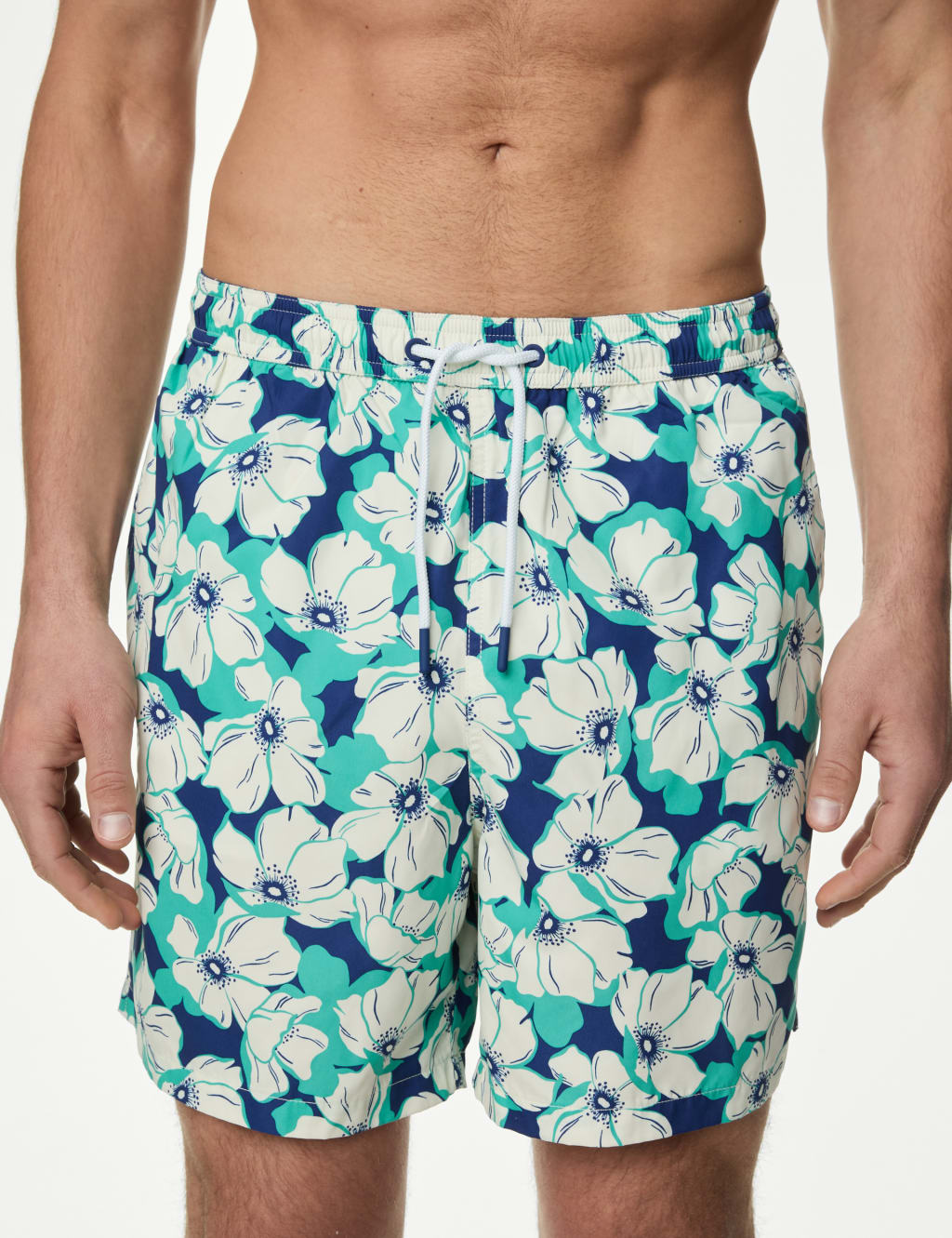 Quick Dry Floral Swim Shorts M S Collection M S