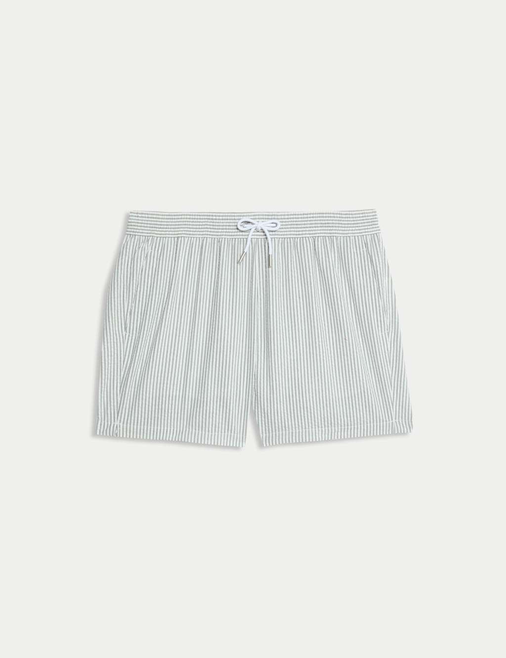 Cotton Rich Seersucker Striped Swim Shorts 2 of 4