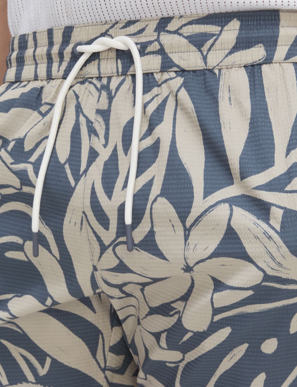 Quick Dry Seersucker Floral Print Swim Shorts 5 of 5