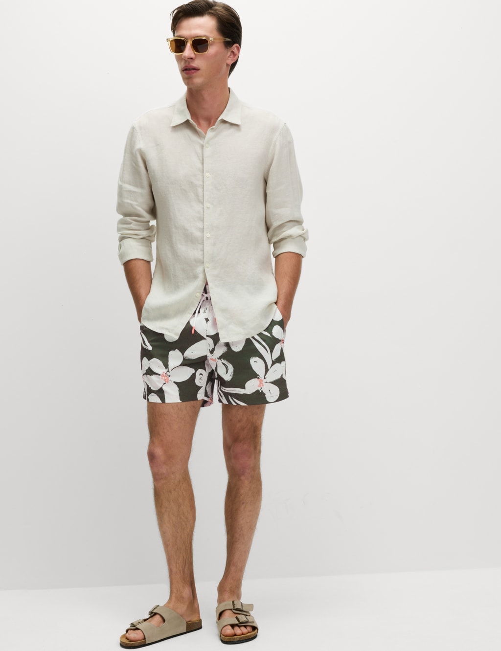 Quick Dry Floral Print Swim Shorts 4 of 6