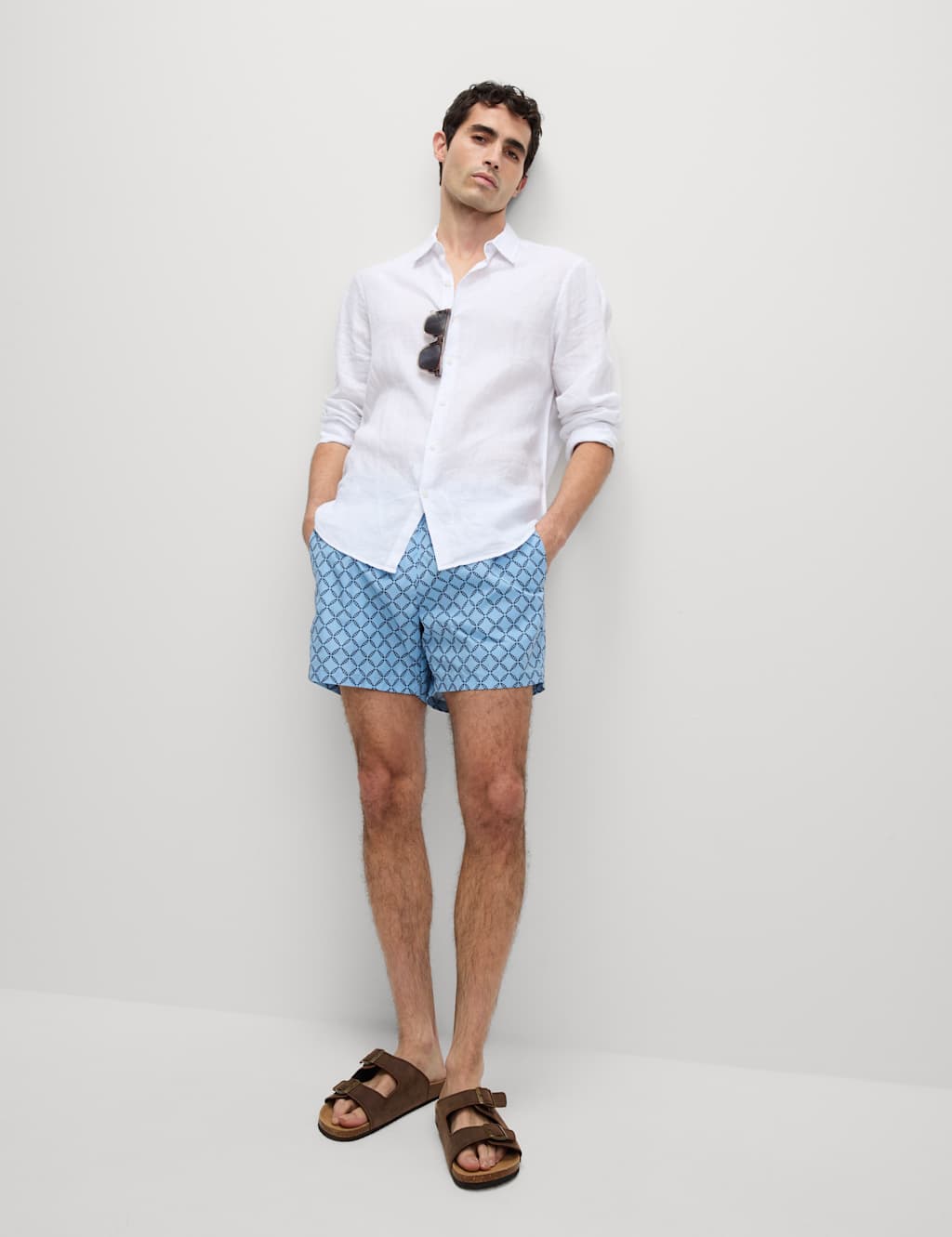 Quick Dry Geometric Print Swim Shorts 3 of 5