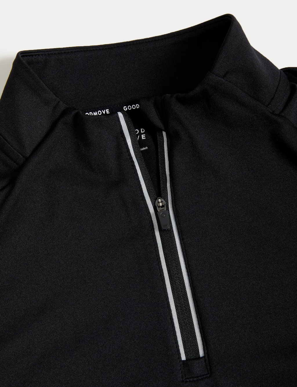 Zip up black long sleeve top best sale