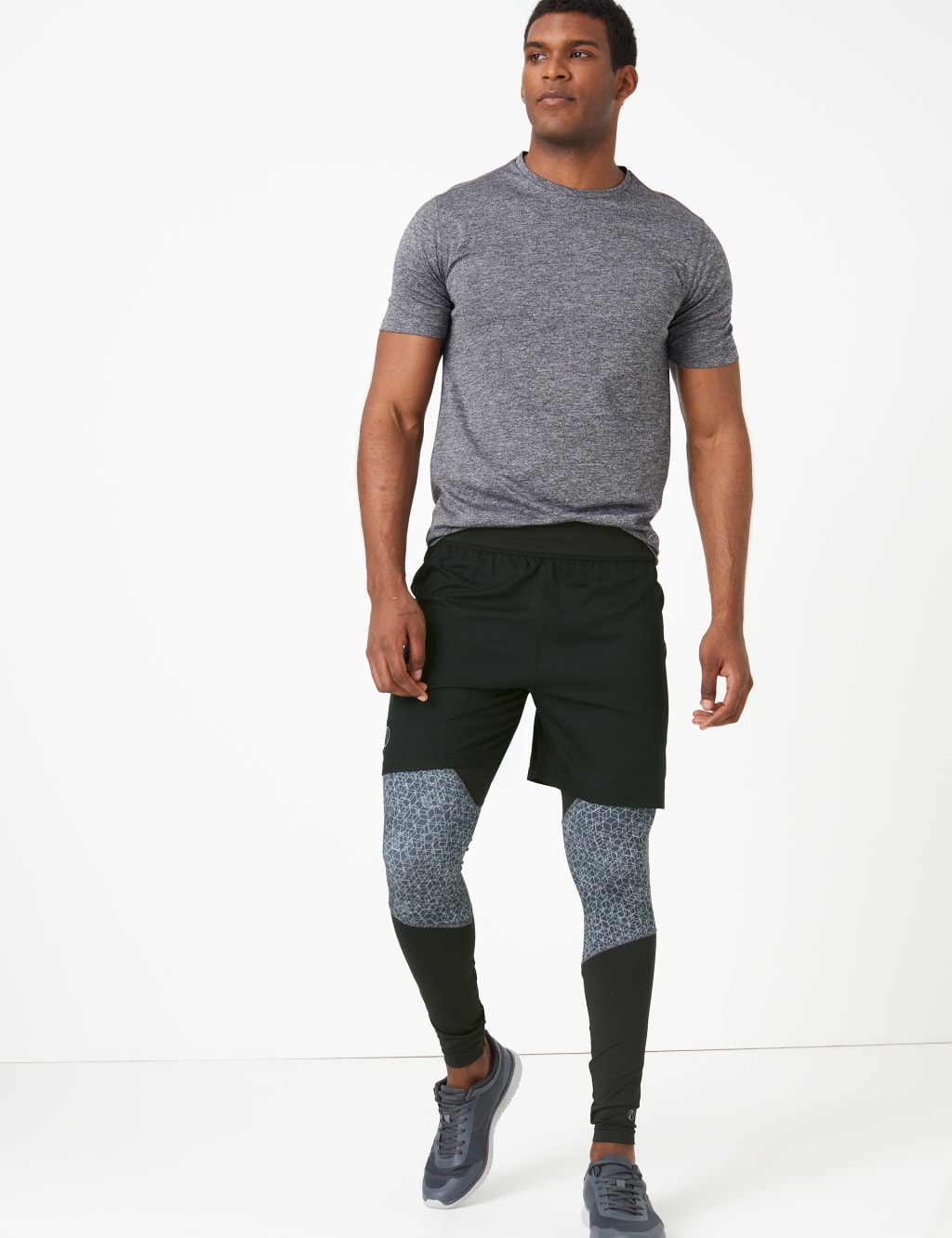 Active Geometric Print Leggings M S Collection M S