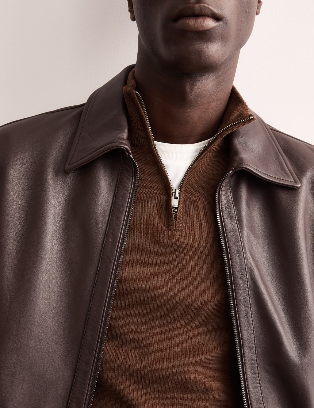 Merino Wool Rich with Silk Zip Up Jumper 6 of 8