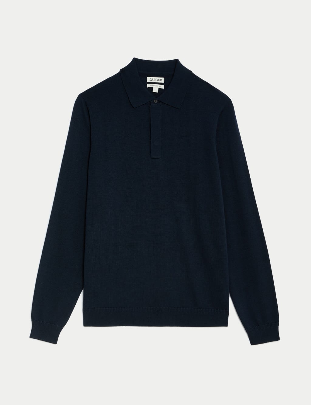 Merino Wool Rich with Silk Knitted Polo Shirt