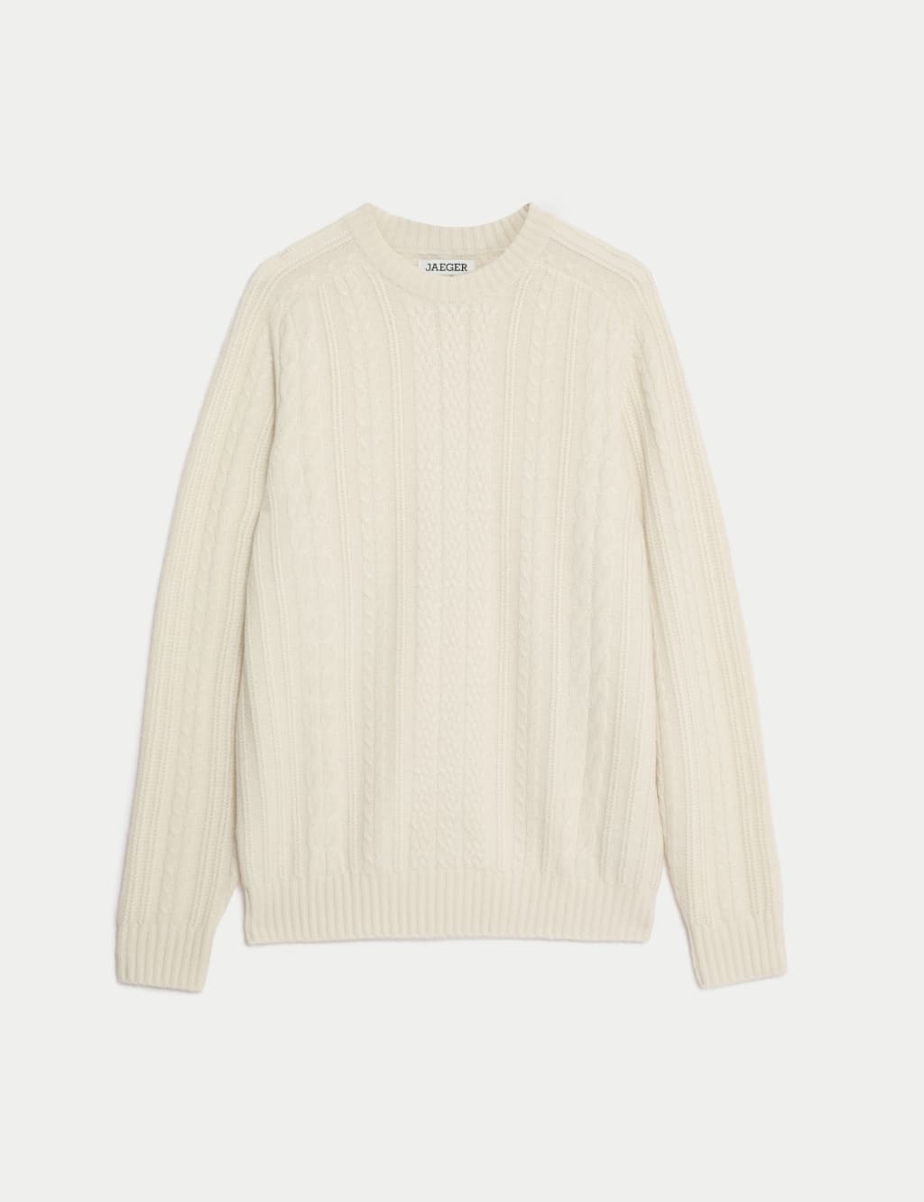 Pure Cashmere Cable Crew Neck Jumper