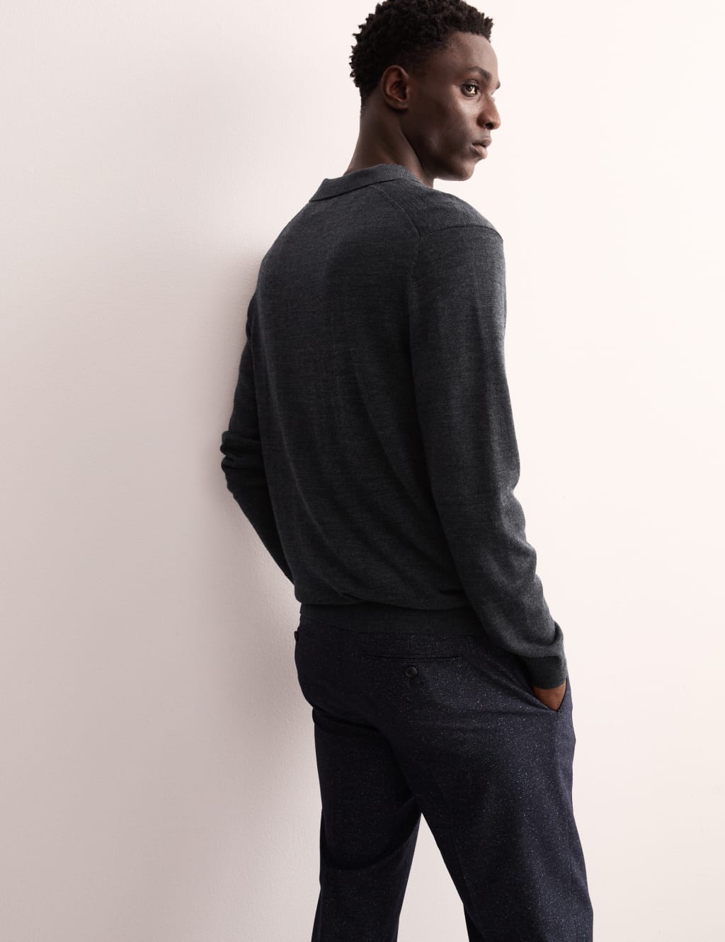 Merino Wool Rich Polo Shirt with Silk 6 of 7