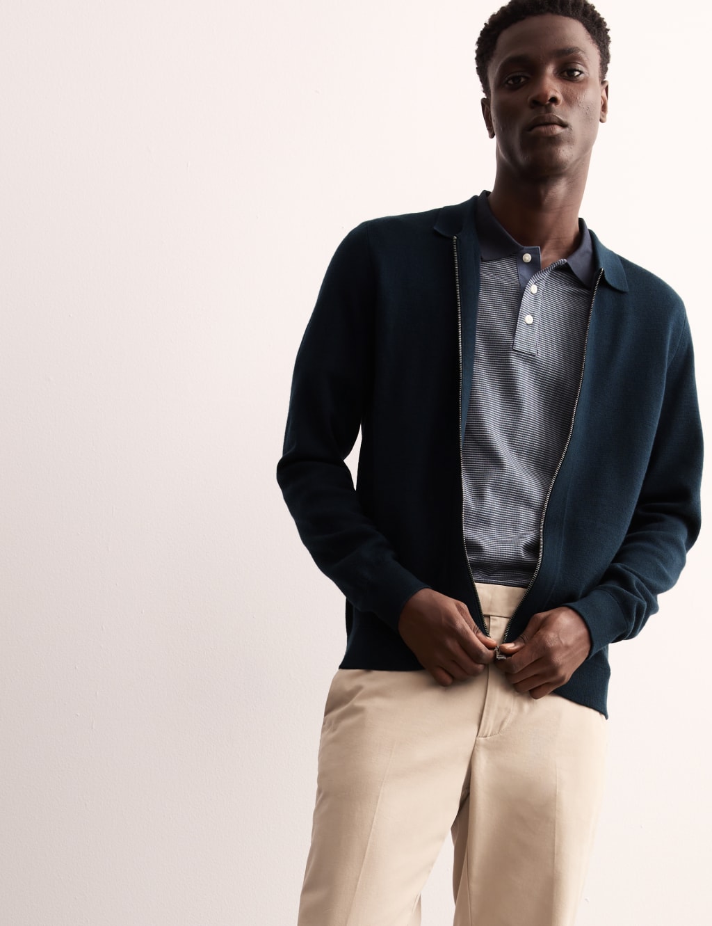 Pure Extra-Fine Merino Wool Knitted Jacket 6 of 8