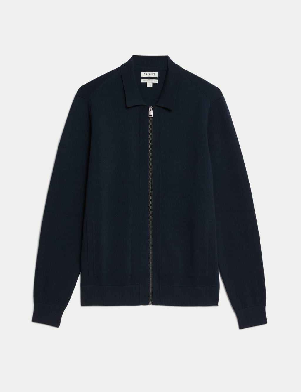 Pure Extra-Fine Merino Wool Knitted Jacket 2 of 8