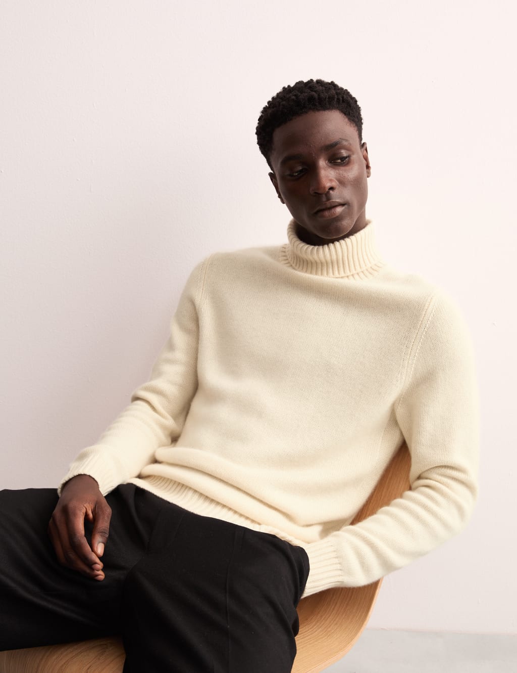 Cashmere roll neck jumper top