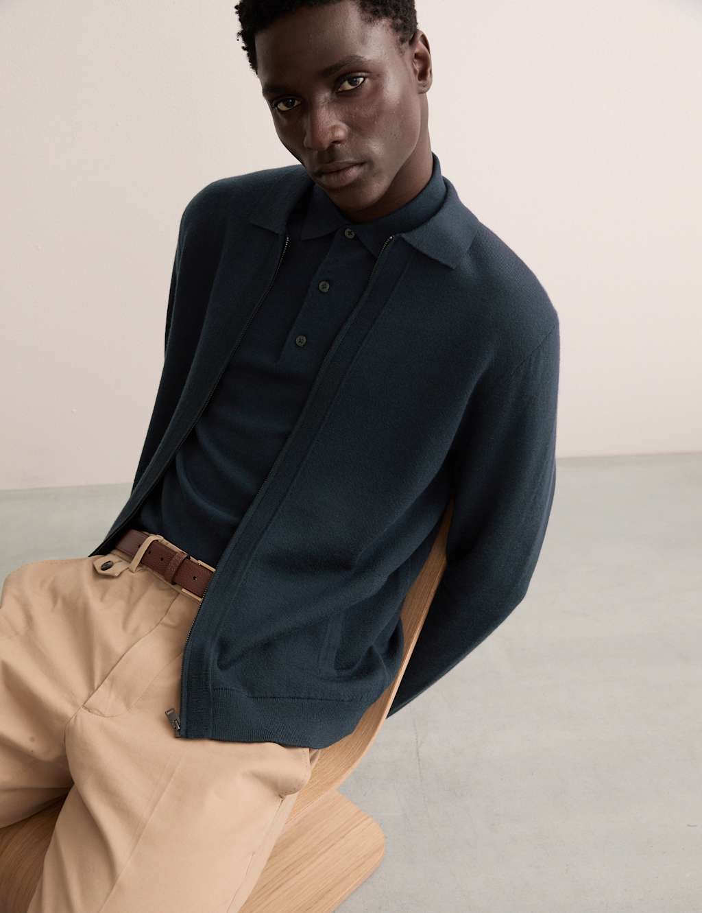 Fine Merino Wool Rich Knitted Jacket 3 of 7