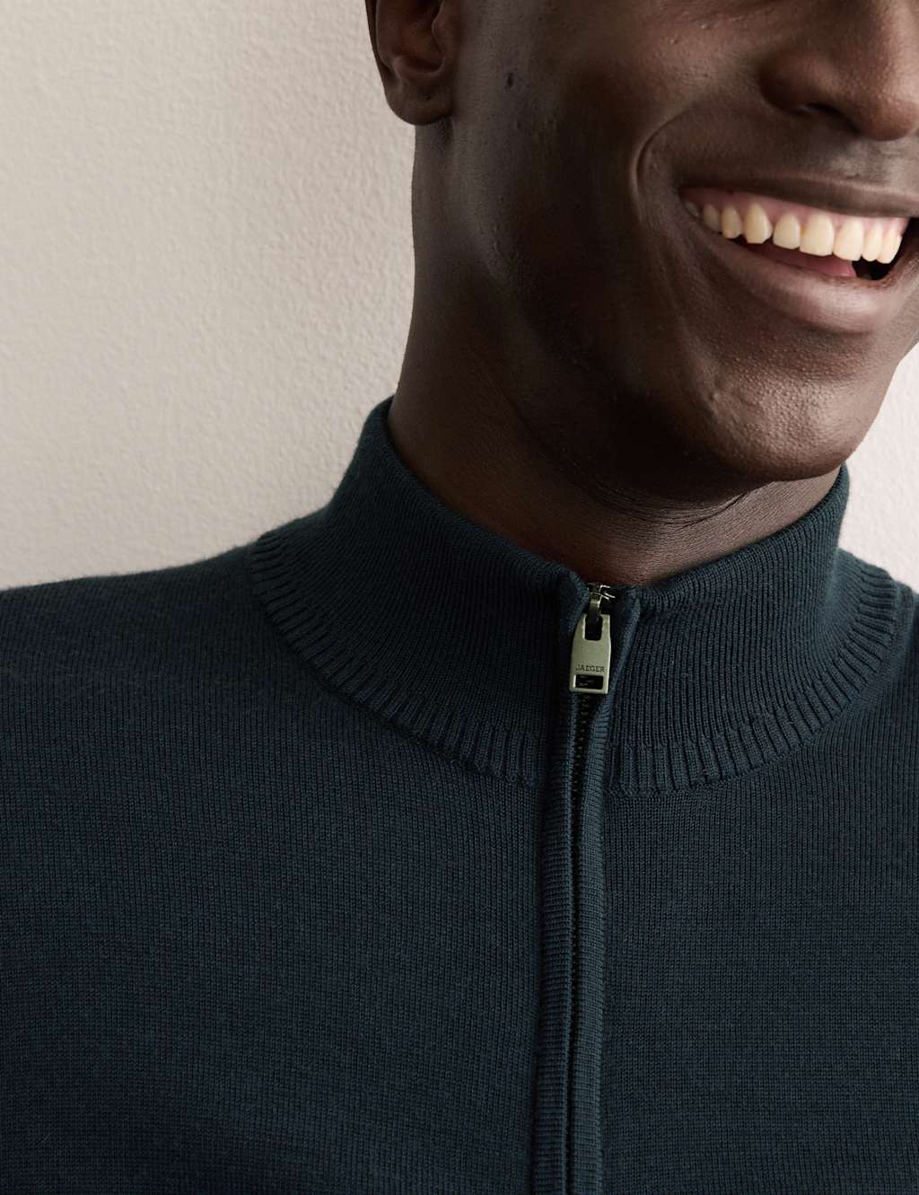 Merino Wool Rich with Silk Half Zip Jumper 4 of 8