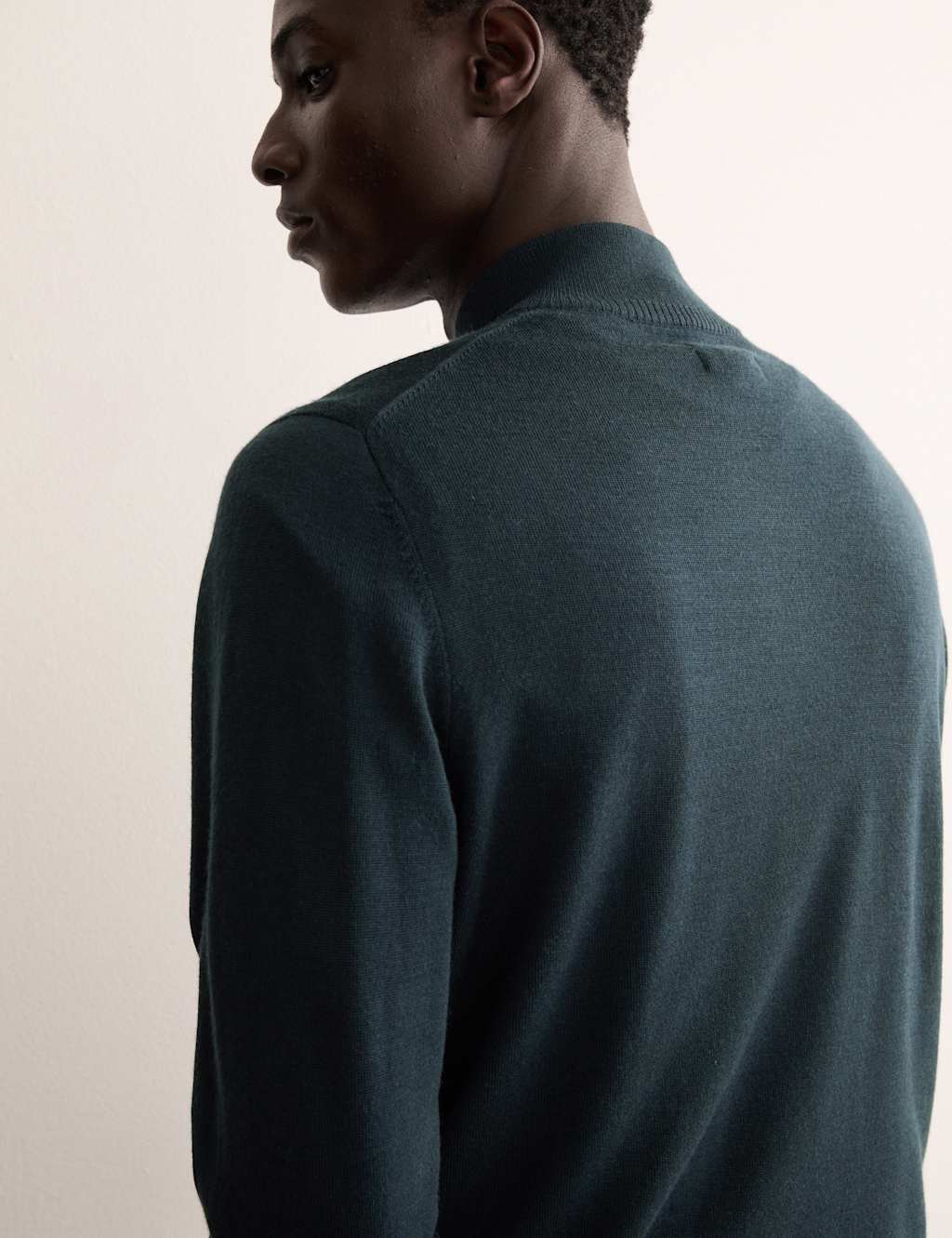 Merino Wool Rich with Silk Half Zip Jumper 7 of 8