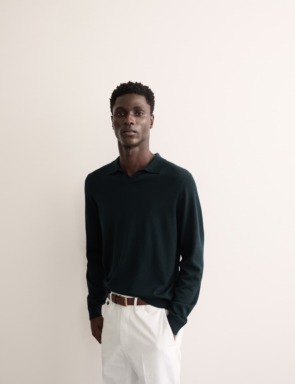 Merino Wool Rich with Silk Knitted Polo 4 of 8